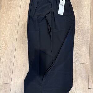 Alo suit up Black Trousers long length.  Size XS.  NWT
